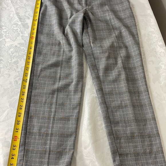 TOPSHOP Black White Gold Plaid Womens Pants 30 Inch Waist - Picture 8 of 11
